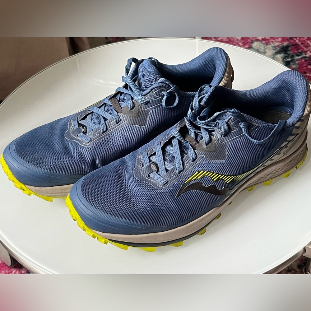Saucony Peregrine 11 Trail Running Shoe S20641-45 size 12 US color: Storm/Gravel